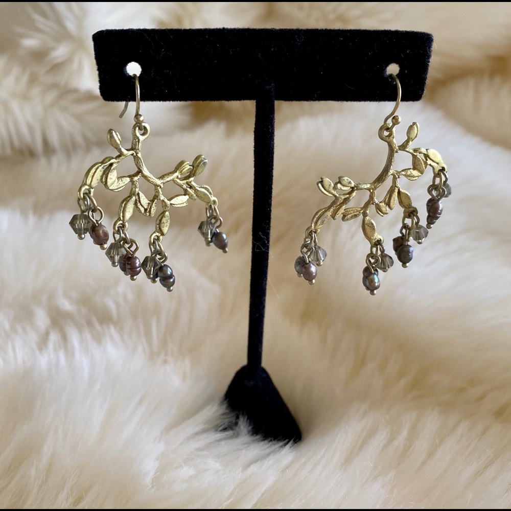 Gold colored earrings